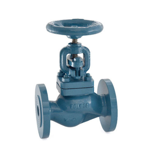 Blue 1065 Cast Iron Globe Steam Stop Valve Straight Pattern Planged