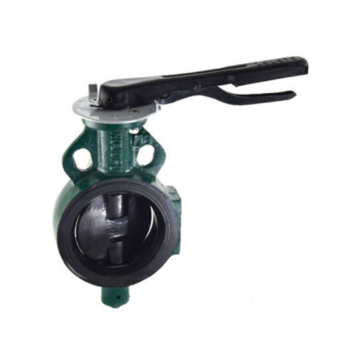 Green/Black 1078 Butterfly Valve Wafer Type Pn 16 With Sg Iron Disc