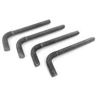 L And J Type Foundation Bolts - MS, EN8, SS 304, M8-M100 | Versatile J and L Shapes, Yellow and White Plating, Reliable Stability and Strength