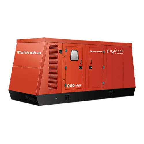 Red Mahindra Diesel Generator Set