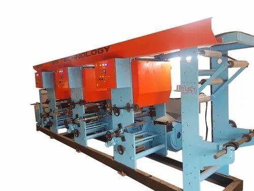 Semi-automatic Multi 4 Colour Rotogravure Printing Machine