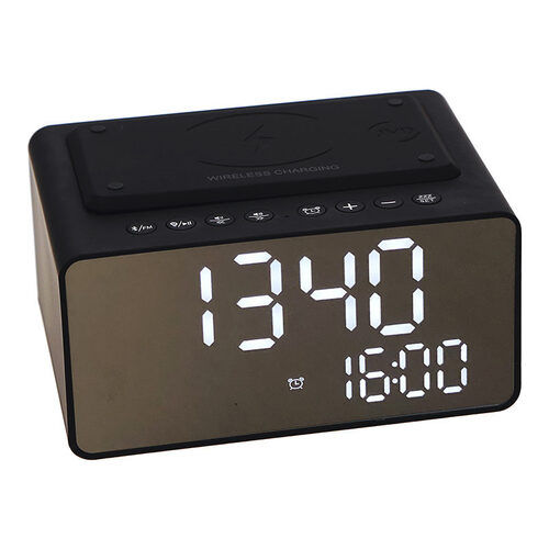 Wave Stereo Alarm Clock Bluetooth Black