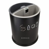 Wet And Dry Dustbin For Hotels - Color: Black