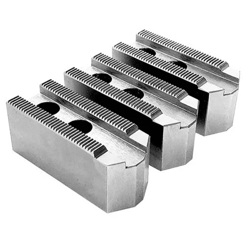 Flat Type Aluminum Chuck Jaws - 25x25x65 mm , Silver Finish, Industrial Use, Warranty Included