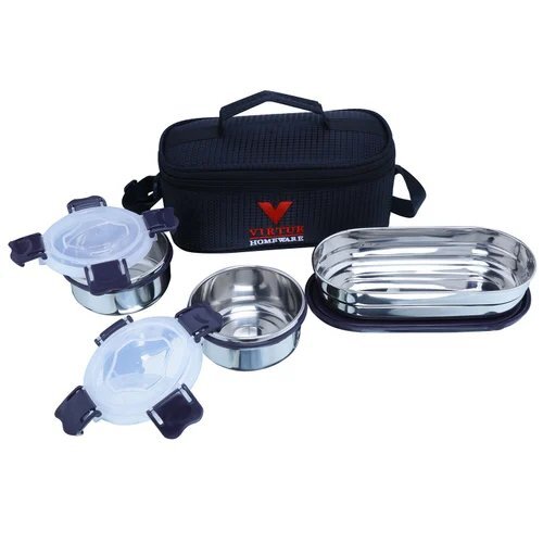 Feast 2 Plus 1 Virtue Homeware Insulated Lunch Box Set