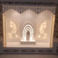 White Ganesha Corian Mandir