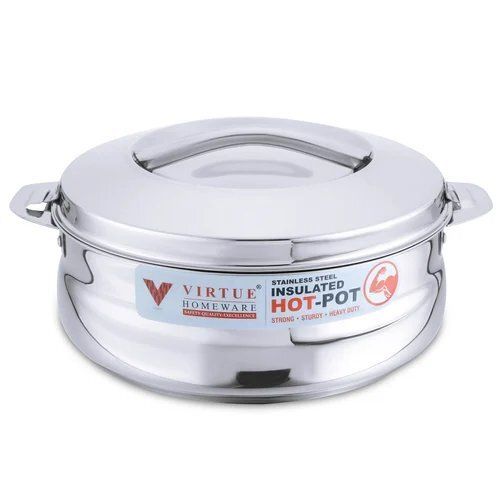 Silver Vh Bella Virtue Homeware 4000Ml Stainless Steel Casserole