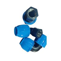 Pp Compression Fittings - Other Material, Predesigned Sizes And Shapes, Blue And Black Color | 1 Year Warranty, Ideal For Industrial, Domestic, And Agricultural Use