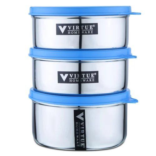 Virtue Homeware Blue Prime Stainless Steel Container