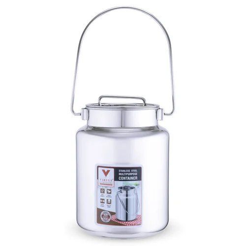 Silver Vh Daily Pot Virtue Homeware 4000Ml Stainless Steel Can