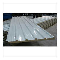 Sandwich PUF Panel - Polyurethane Foam with Pre-Coated Galvanized Steel, 30mm to 100mm Thickness, White Color, Low Thermal Conductivity 0.022 W/mK, 1m Width