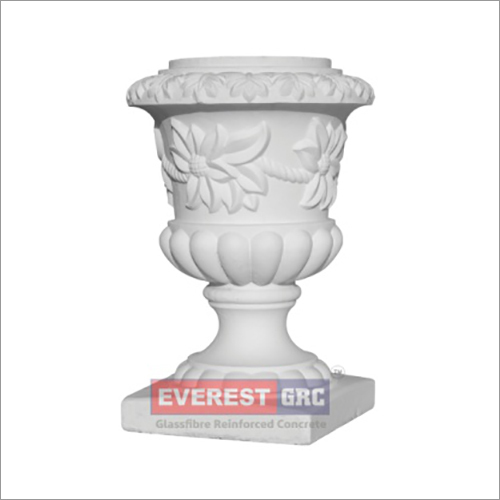 White GRC Planter