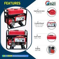 1.2 KVA Petrol Generator Model GE-1400R Recoil Start