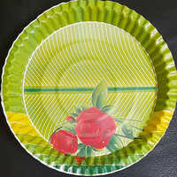 Duplex Flower Plate - 180 Gsm Paper, Various Sizes - Green And Red For Industrial Use
