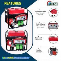 Petrol Generator 1.2 KVA Model GE1400RS Recoil and Self Start