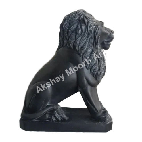 Black Marble Lion Statue