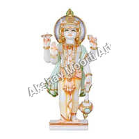 Multicolor Marble Vishnu Statue