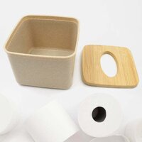 TISSUE BOX DESKTOP STAND BAMBOO TISSUE COVER BOX RECTANGULAR PAPER TOWEL HOLDER REMOVABLE TISSUE DISPENSER FOR BATHROOM VANITY COUNTERTOP BEDROOM CAR HOLDER PAPER TOWELS DISPENSER