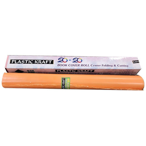 High Quality 14 Inch X 5M Orange Plastic Synthetic Book Cover Roll