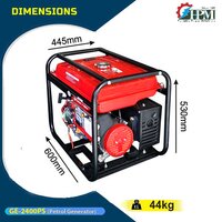 Petrol Generator 2.1 KVA Model GE 2400PS Recoil and Self Start