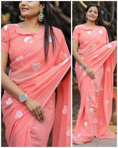 Elegant Georgette Silk Saree