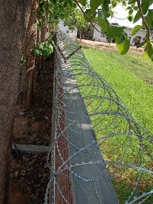 Silver Punched Tape Concertina Coil Wire