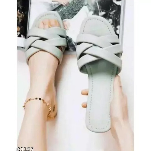 Ladies Flats Sandal - Sizes ND-4 to IND-9 | Light Sky Blue, Slip-On Design, All-Season Comfort