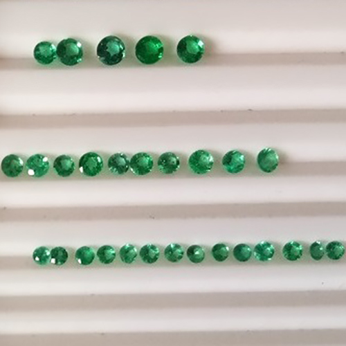 Diamond Cut Round Emerald