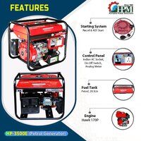 3 KVA Petrol Portable Generator Model HP 3500E Recoil and Self Start