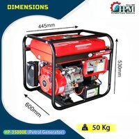 3 KVA Petrol Portable Generator Model HP 3500E Recoil and Self Start