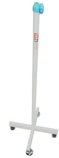 Hospital Iv Saline Stand - Color: Silver With Black Base