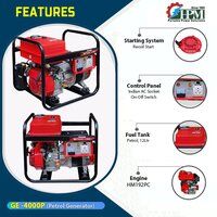 Portable Petrol 3.5 KVA Generator Model GE 4000P Recoil Start