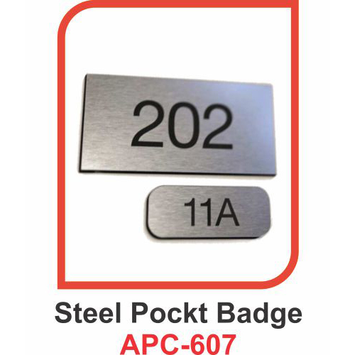 Steel pockt badge