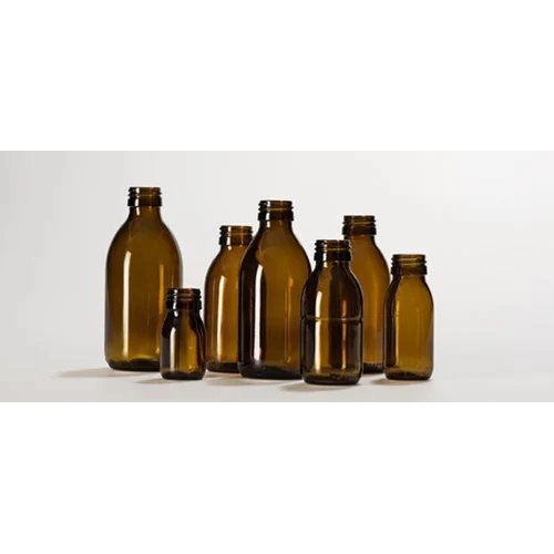 Moulded Amber Glass Bottle