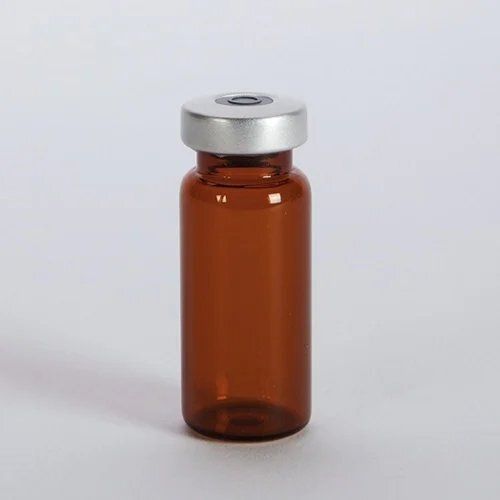 Tubular Amber Glass Bottle