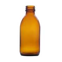 Plastic Syrup Bottle - Plastic (pet), 200ml, Amber, 42mm Diameter, 120mm Height | Leak-proof, Lightweight, Customizable Logo, Screw Cap, Matte Finish