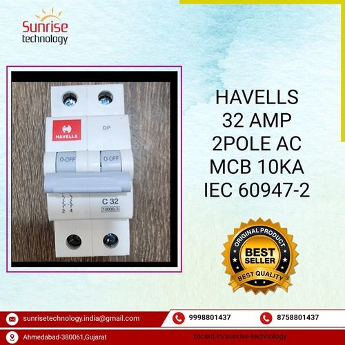 HAVELLS 32A 2P AC MCB 10KA C CURVE