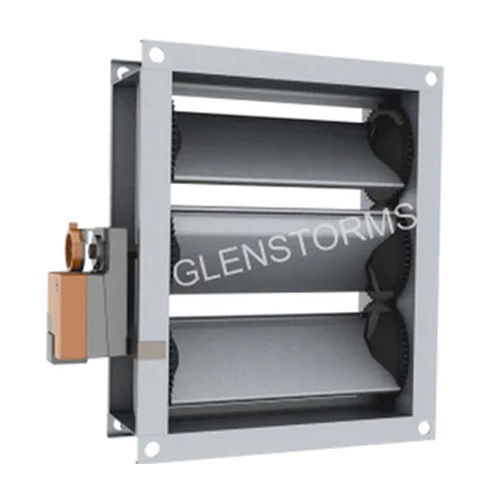 Gray Motorised Aluminum Duct Volume Control Damper