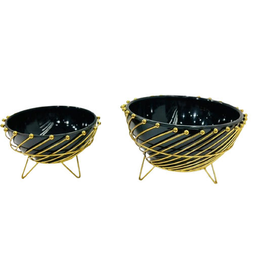 Black Ceramic Serving Bowl