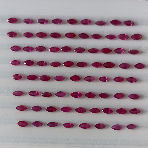 Ruby Glass Filled Cut Gemstone