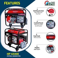 Petrol 5.5 KVA Generator Model HP-6500E Recoil and Self Start