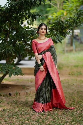 Elegant Soft Lichi Banarasi Saree