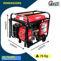 Petrol Generator 5.5 KVA   Model GE-7000PS Recoil and Self Start