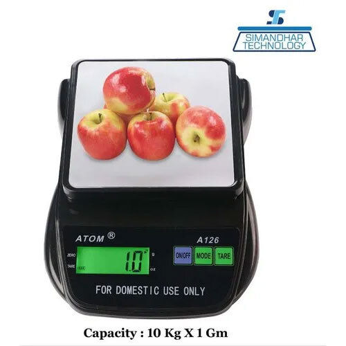 ATOM-126 Digital Compact Weighing Scale 10 Kg X 1 G