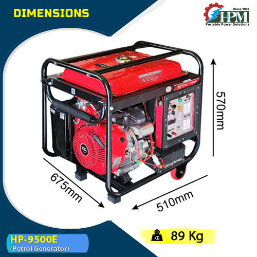 Petrol 7 KVA Generator Model HP-9500E Recoil and Self Start