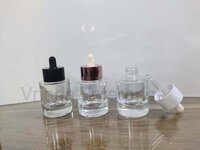 30ML Clear Flat Shoulder Thick Glass Bottle