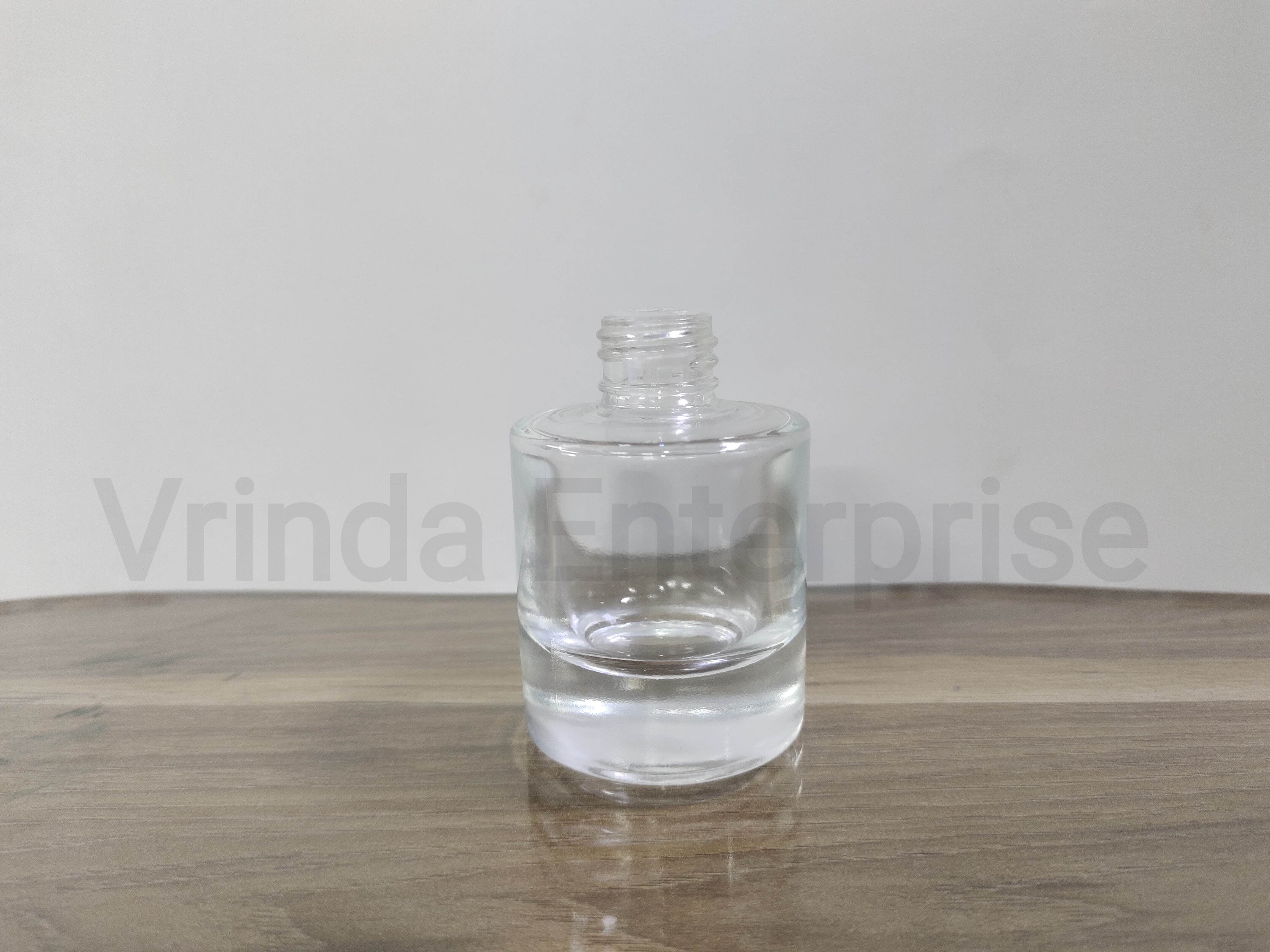 30ML Clear Flat Shoulder Thick Glass Bottle