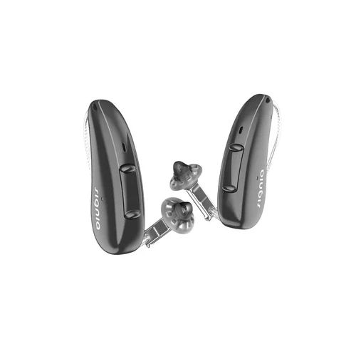 Black Signia Pure Charge And Go 3ax Hearing Aids