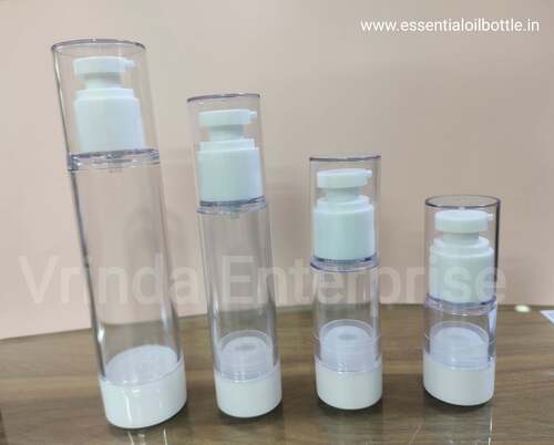 30ML Black/White Plastic Airless Bottle - Plastic Material 30ML Size Black/White Color | Round Shape Pump Sprayer Sealing Type