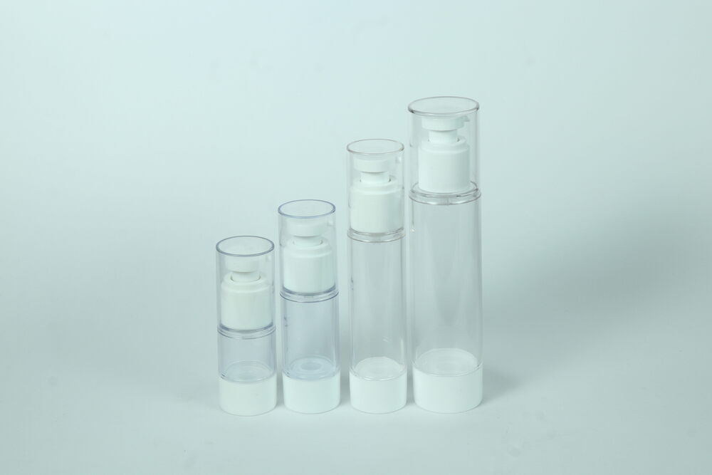 30ML Black/White Plastic Airless Bottle - Plastic Material 30ML Size Black/White Color | Round Shape Pump Sprayer Sealing Type